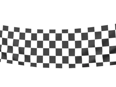 Finish Racing Banner 3D model