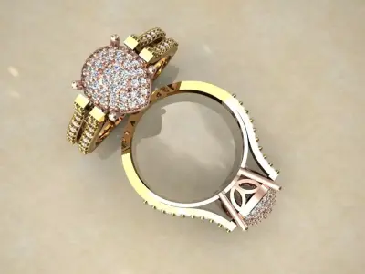 Women s Solitaire Ring 3D print model