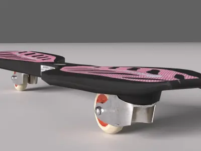 Waveboard hoveboard leaves Free low-poly 3D model