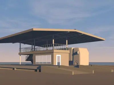 Truck weight scale station 24i15 3D model