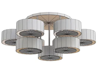 foresta-sl483-092-09 light fixture with shades 3D model