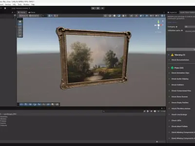 Landscape Painting Frame Game-Ready 3D Model Low-poly 3D model