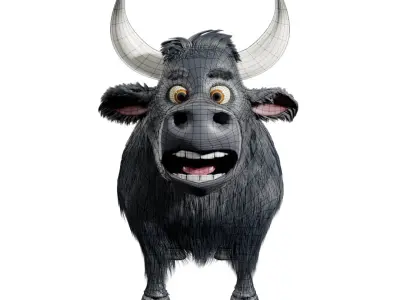 Black Bull Rigged 3D model