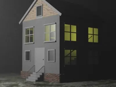 House Low Poly 3d Model Free 3D model