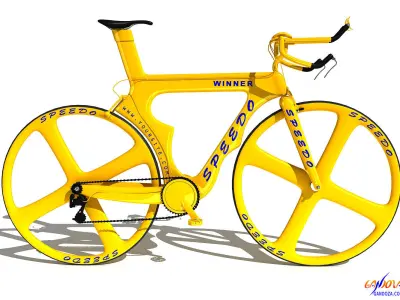 Set of 4 Bicycles 3D model