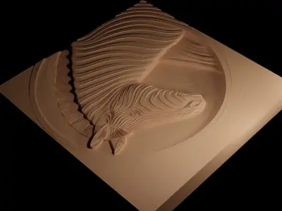 Zebra CNC 3d Print High Relief Sand Casting 3D print model