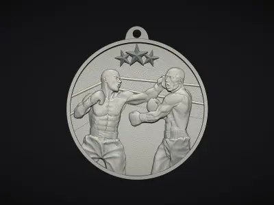 Boxing Medal 3D print model