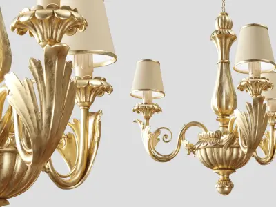 Chandelier Silvano Grifoni 3 lamp 3D model