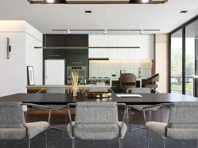 Modern living - B3 3D model