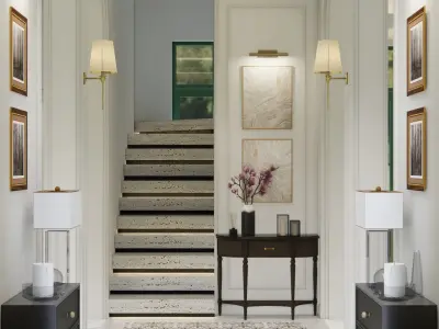 Indochine villa interior 3D model