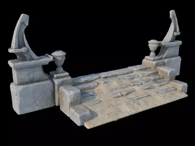 Fantasy stone stairs ver2 3D model