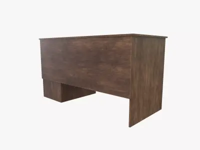 Pedestal Wooden Office Desk 3D model