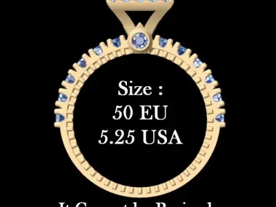 Luxury Engagement Ring 3D print model purchase