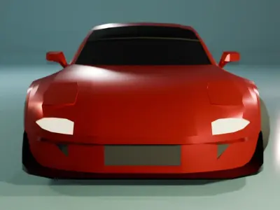 Low Poly Gameready Mazda RX-7 Low-poly 3D model