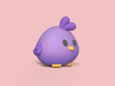 Round Bird 3D print model