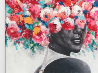 Art Frams 41- Hair Flower Style woman 3D model