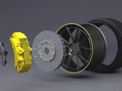 disc brake - wheel 3D model