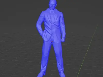FIGURE JASON STATHAM CHARACTER  SCALE 164 3D print model
