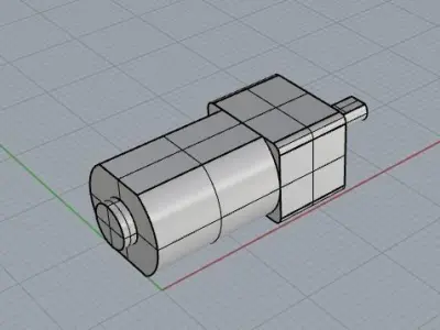 N20 geared motor 3D print model