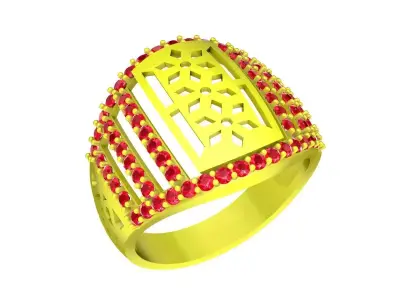 5759 luxury korean diamond women ring  3D print model