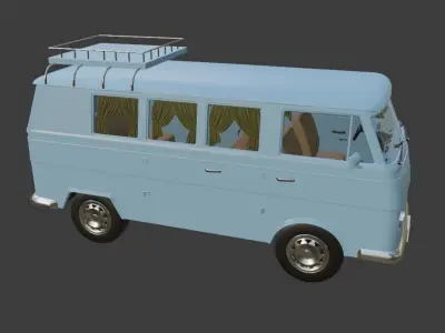 Old Caravan  3D model