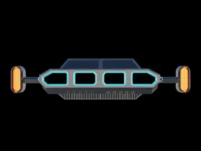 Sci-Fi Flying Vehicle 3D model