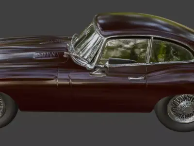 1961 Jaguar E-Type 3D Printable Model 3D print model