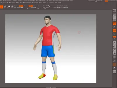 Football player 3D model