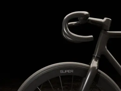 High quality Sport Bike black Low-poly 3D model