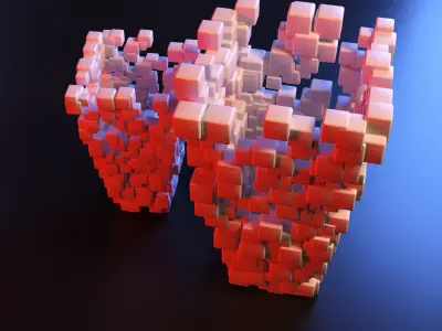 Vase minecraft cubic set 3D print model