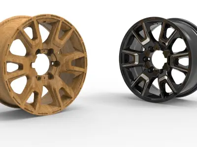 Asena rim design and rendering 3D print model