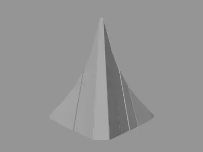 Artistic Decorative Peak Structure Low-poly 3D model