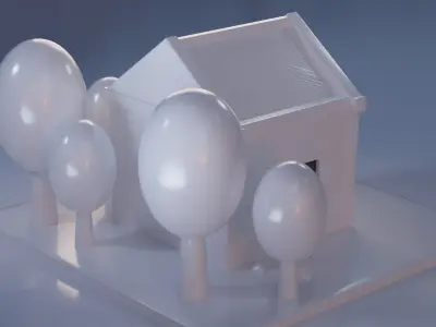 Tabletop House Model 3D print model
