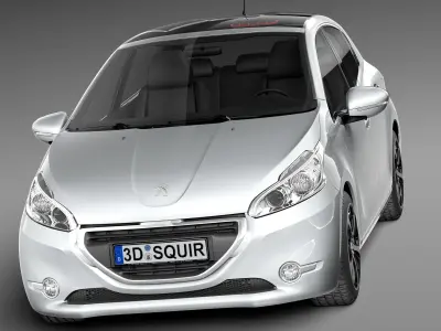 Peugeot 208 5-door 2013 3D model