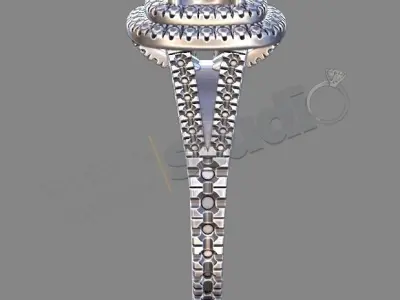 diamond mansion ring 3d model 3D print model