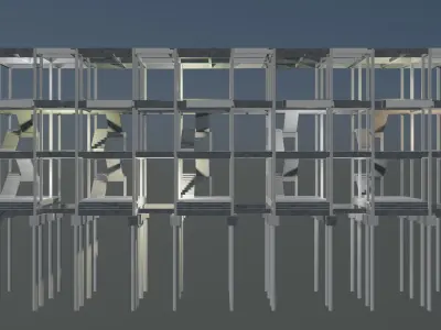 Structure under construction 3D model