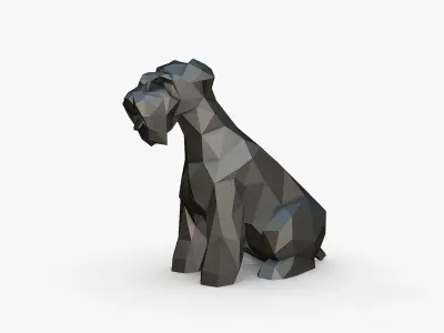Schnauzer dog figure 3D print model
