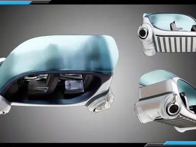 Simplistic Flying Vehicle 24 3D model