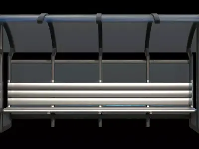 Game Ready Bus Stop 19 Low-poly 3D model