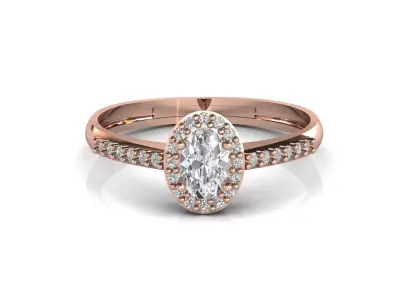 STL 3DM Print Ready Women Diamond Ring Lightweight Printable  3D print model 50