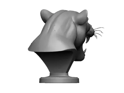 panther head bust 3D print model