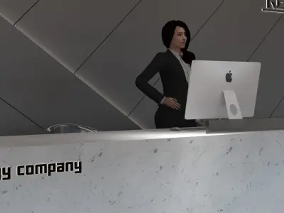 front desk 3D model