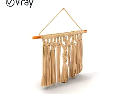 Macram Wall Hanging Art Intricate Knots model pack Low-poly 3D model