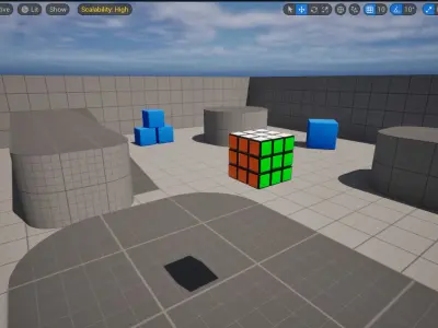 Rubiks cube system for UE5 Low-poly 3D model