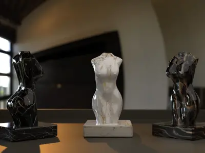 CHEAP MODELZ  Marble female body shape decoration 3D model