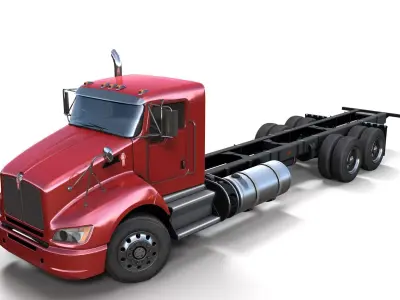 Kenworth t440 Cab Chassis truck Low-poly 3D model