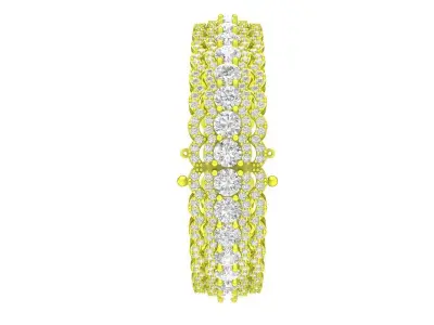 7305 luxury korean diamond women fashion band bangle 3D print model