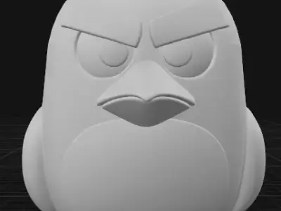 Red angry birds 3D print model