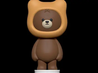 Cute Toy Bear Printable  3D print model