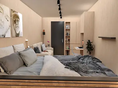 container hotel 3d model Low-poly 3D model